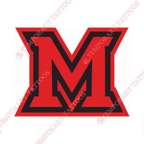 Miami Ohio Redhawks Customize Temporary Tattoos Stickers NO.5049